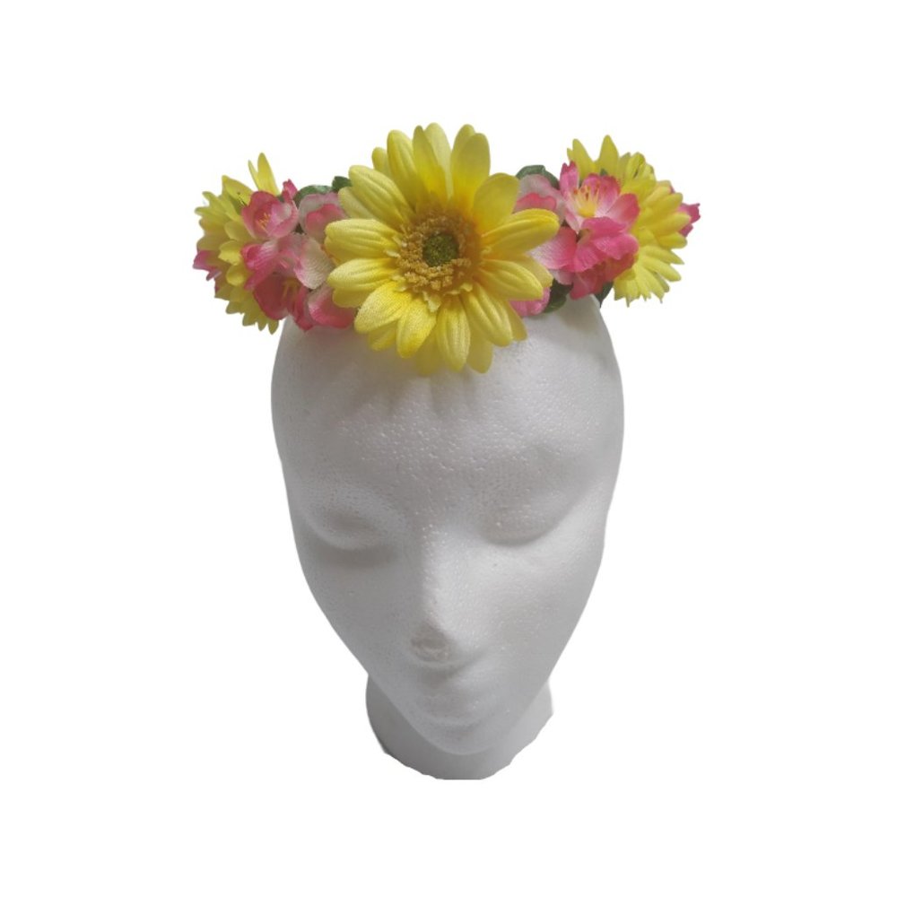 Beautiful Yellow & Pink Floral Crown (child)